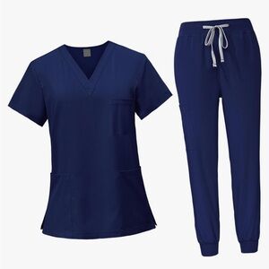 NEVER WORN! Brand new Vaveren scrub set in navy blue💙